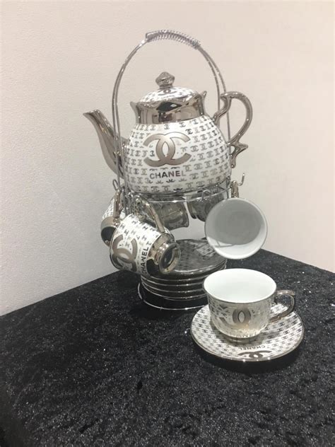 chanel teapot set|coffee tea Chanel mug.